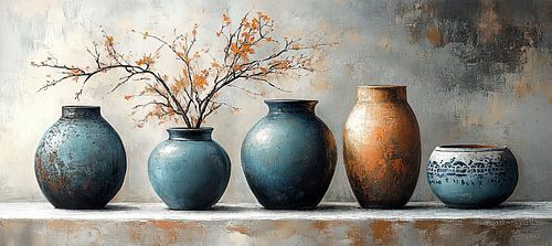 Vases en conversation silencieuse