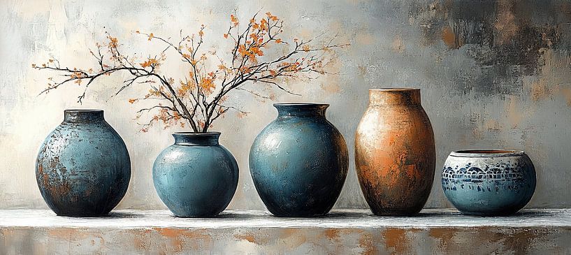 Vases in Silent Conversation by Zen and More