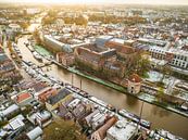 Zwolle Thorbeckegracht tijdens een koude winterochtend van Sjoerd van der Wal Fotografie thumbnail