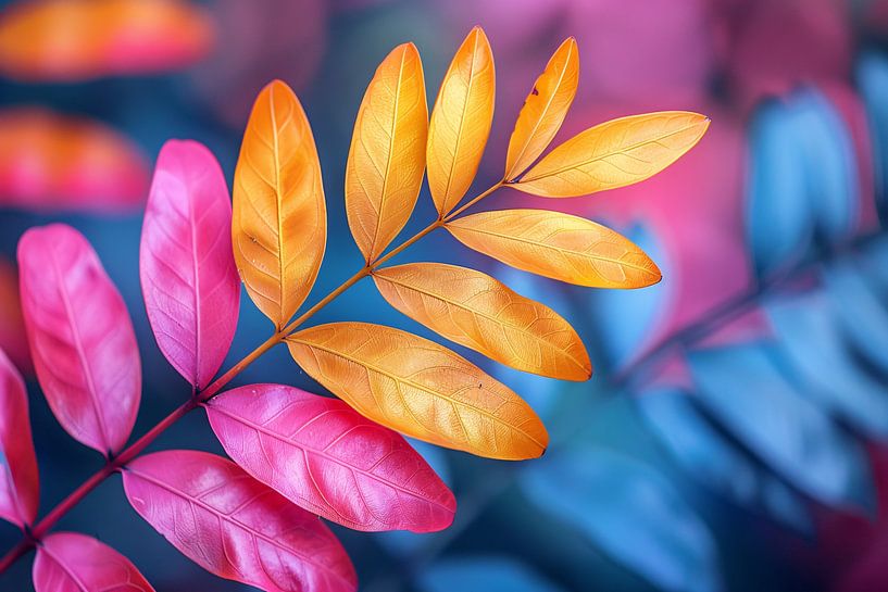 Feuille minimaliste sur une branche par Art & Soul Creations