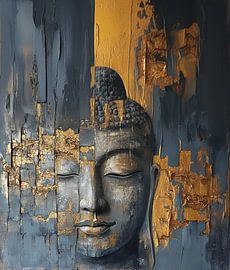 Buddha Portrait in Japandi Style by Wilma Mesman