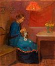 Vrouw met haar borduurwerk, Anna Ancher van Meesterlijcke Meesters thumbnail