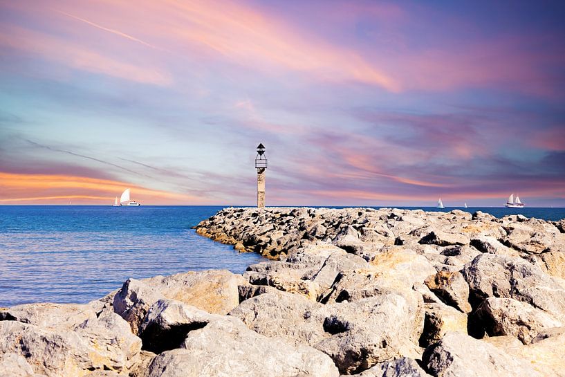 Bay on the long coast of Gruissan in the south of France by Photo Art Thomas Klee