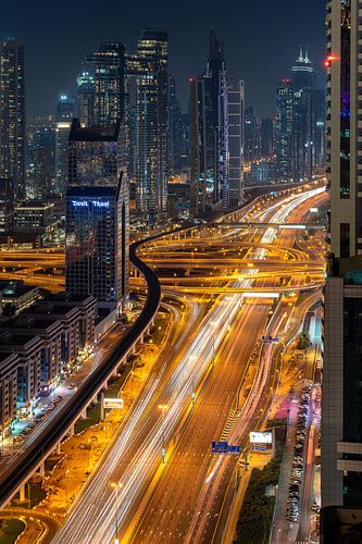 Skyline Dubai van Jeroen Kleiberg