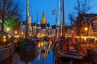 Hoge der A in Groningen vanaf de Vissersbrug