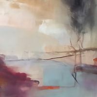 Moderne abstrakte Malerei "Traumlandschaft"