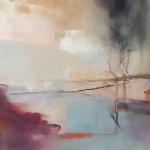 Tableau moderne abstrait &quot;Paysage de rêve&quot;. par Studio Allee