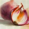 still life with red onion No.01 by MadameRuiz