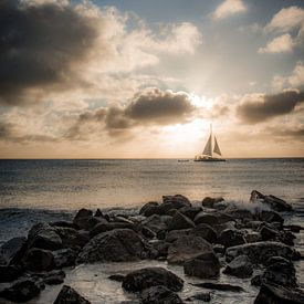 Zonsondergang Aruba van Renske Spijkers