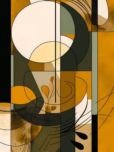 De geometrische mosterdkunst i