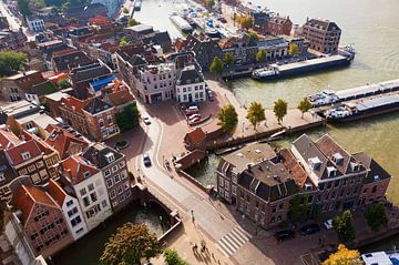 Uitzicht op oude centrum van Dordrecht van Rob Kints