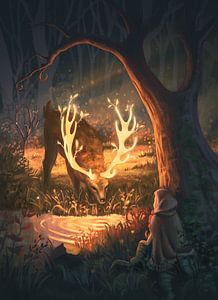 Magic deer von Antonina Kowalewski