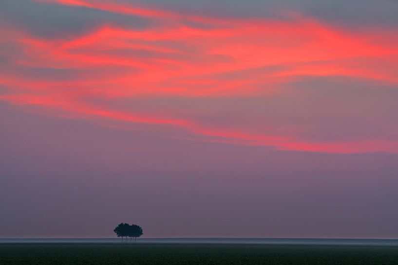 Sonnenaufgang im Norden von Groningen, Niederlande von Henk Meijer Photography