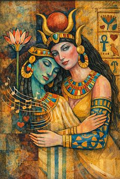 Hathor ägyptische Göttin Gemälde. von Johannes