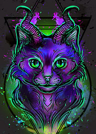 Kosmische gehörnte Katze