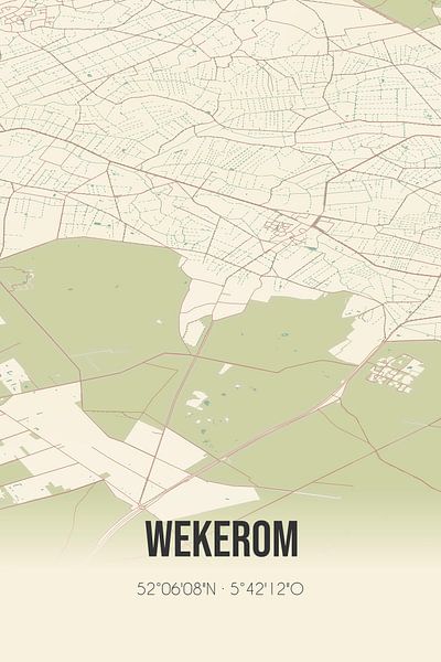 Vintage map of Wekerom (Gelderland) by Prints of Place