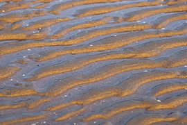Sand structures by the sea by Birgitte Bergman