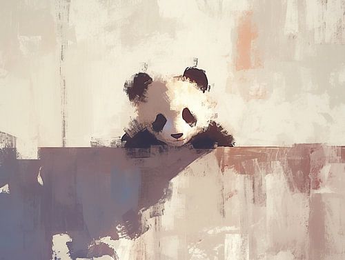 Panda in Earth tones