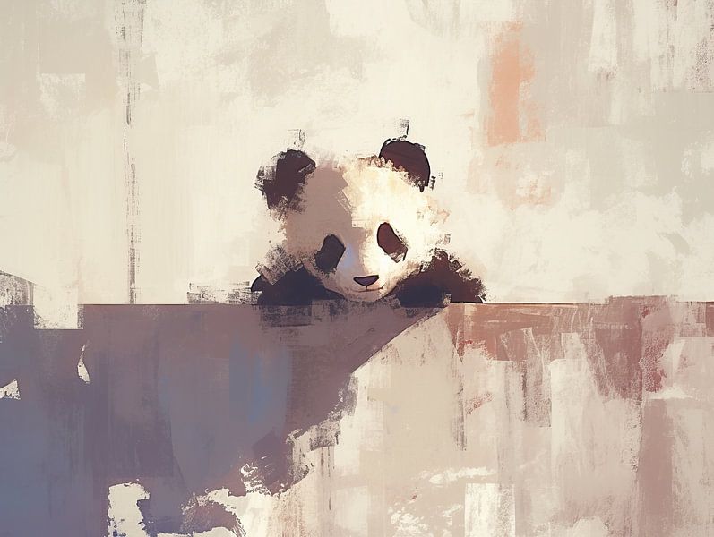 Panda in Earth tones by Art Whims