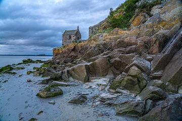 Chapel Saint Aubert at the monastery mountain Mont Saint-Michel by Peter Schickert