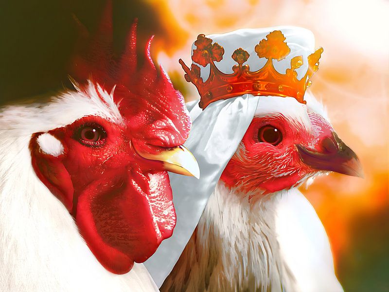 Happy Chicken by mimone art