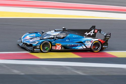 Alpine hypercar tijdens de WEC race op Spa francorchamps
