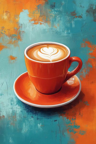 eine Tasse Kaffee oder Cappuccino von Egon Zitter