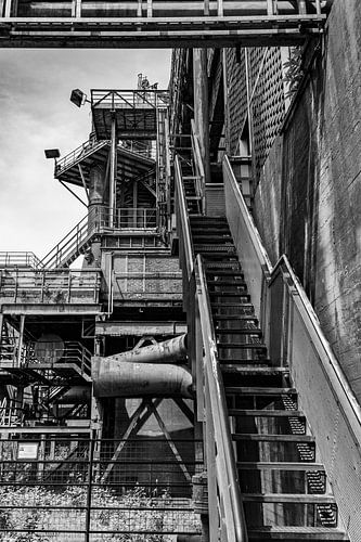 Oude staalfabriek Duitsland zwart/wit 2e uit serie