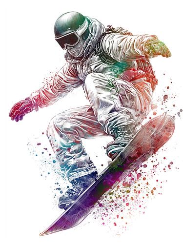Snowboard sport art #snowboard by JBJart Justyna Jaszke