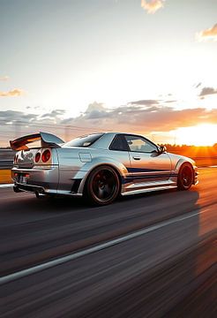 Nissan GT-R R34 Zonsondergang van MIROKKU