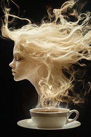 femme avec du café sur Egon Zitter