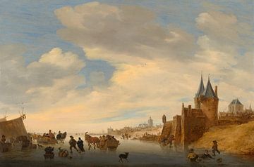 Schilderij, Winterlandschap bij Arnhem van Atelier Liesjes