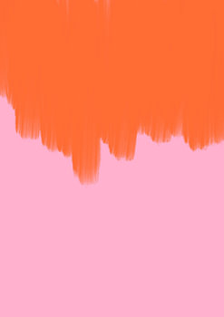 Orange über Blüten