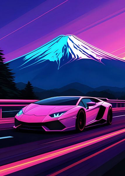 voiture de sport à Fuji Mountain par Rizal Azhari
