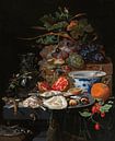Nature morte aux fruits, aux huîtres et à la porcelaine, Abraham Mignon sur Diverse Meesters Aperçu