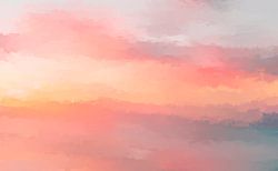 Sonnenuntergang - abstraktes Gemälde