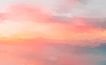Sonnenuntergang - abstraktes Gemälde von Studio Hinte