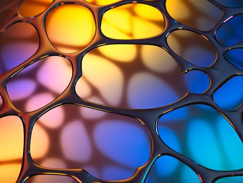 Dynamisch abstract schilderij