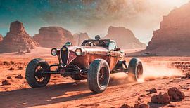 Mad Max auto in de woestijn