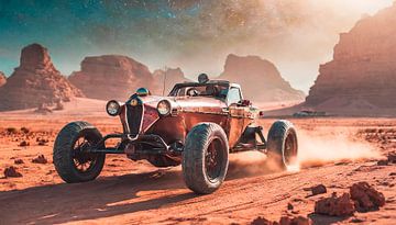Mad Max Auto in der Wüste von Mustafa Kurnaz