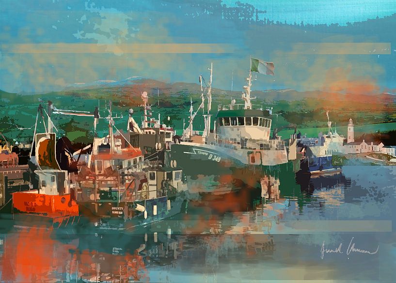 Irische Hafenszenerie by Bernd Klimmer