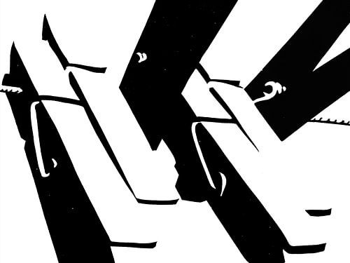 Six pins next to each other.