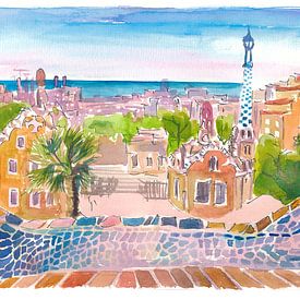 Barcelona Parc Güell and the fantastic, colourful view by Markus Bleichner