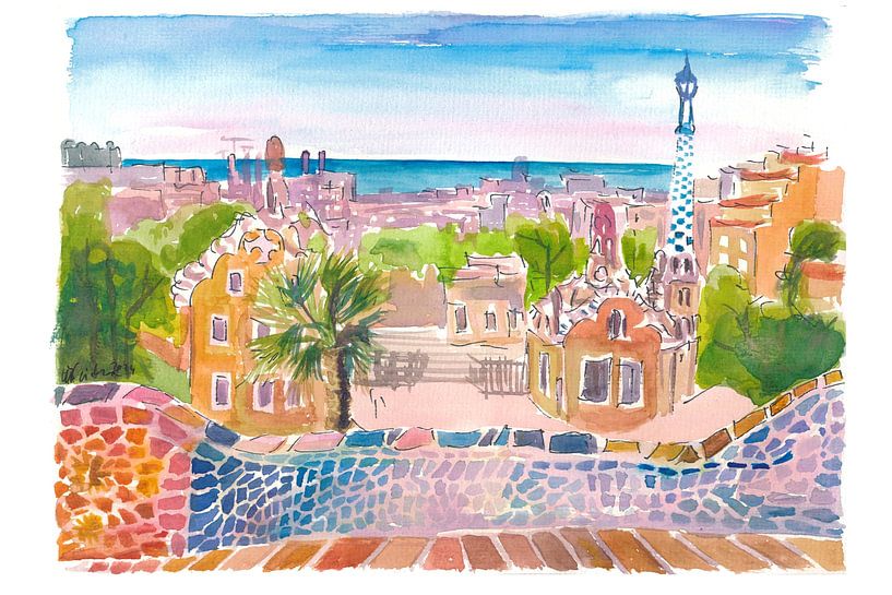 Barcelona Parc Güell and the fantastic, colourful view by Markus Bleichner