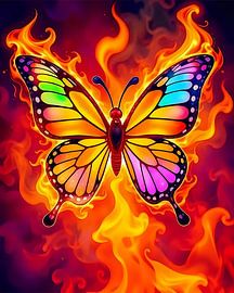 Colourful splendour of flames by Jean Pierre