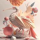 origami van een vogel van Gelissen Artworks thumbnail