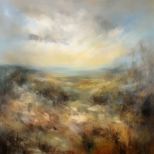 Paysage abstrait "J'aime la nature"