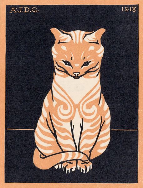 Sitting cat, Julie de Graag by Masterful Masters