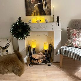 Photo de nos clients: Meisje met de Parel - The Metallic Edition par Marja van den Hurk, sur toile