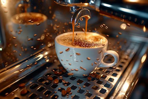 kop koffie of cappuccino drinken